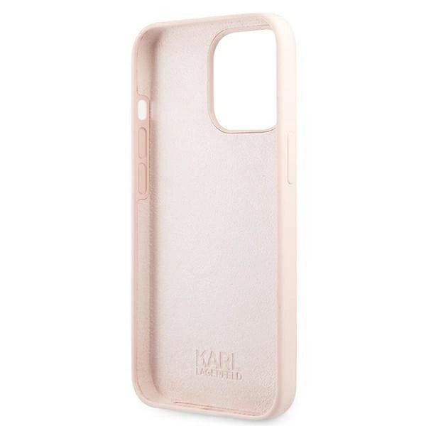 Karl Lagerfeld KLHMP13LSSKCI iPhone 13 Pro  / 13 6,1" hardcase jasnoróżowy/light pink Silicone Ikonik Karl & Choupette Magsafe_6