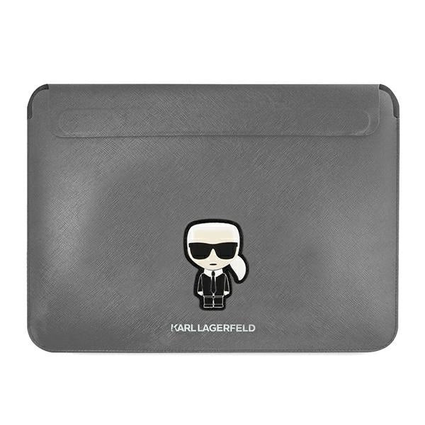 Karl Lagerfeld Saffiano Ikonik Karl case for a 16" laptop - silver_0