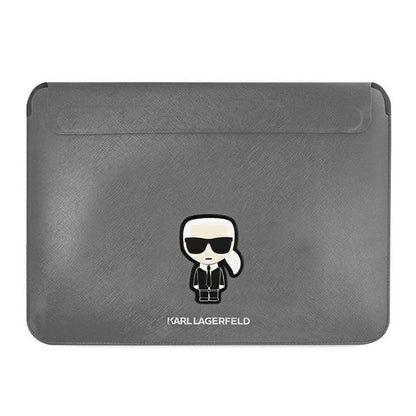 Karl Lagerfeld Saffiano Ikonik Karl case for a 16" laptop - silver_0