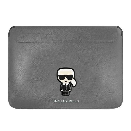 Karl Lagerfeld Saffiano Ikonik Karl case for a 16" laptop - silver_0