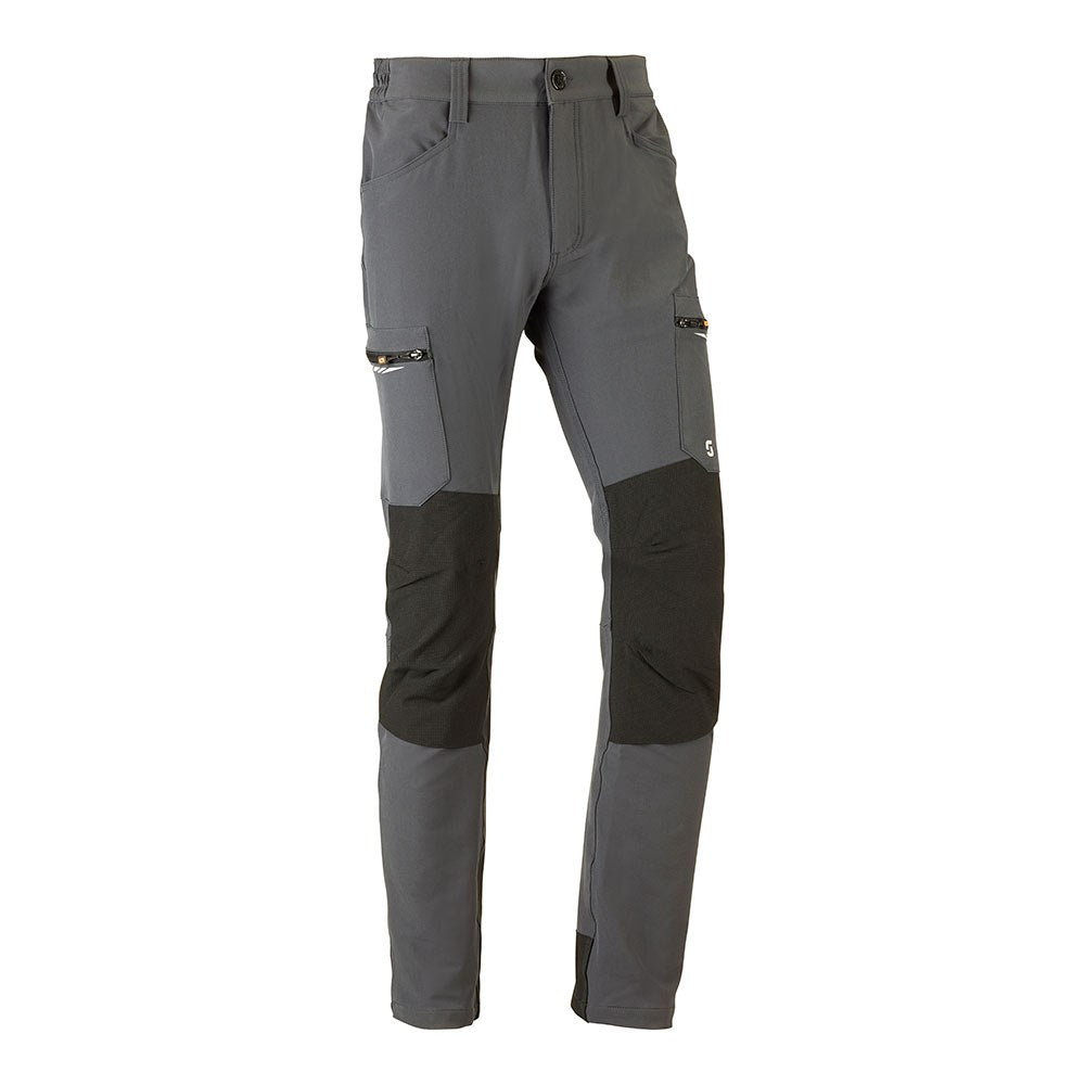 CalÃ§a cinza dinÃ¢mica com elastano e vÃ¡rios bolsos, tamanho 3xl._0