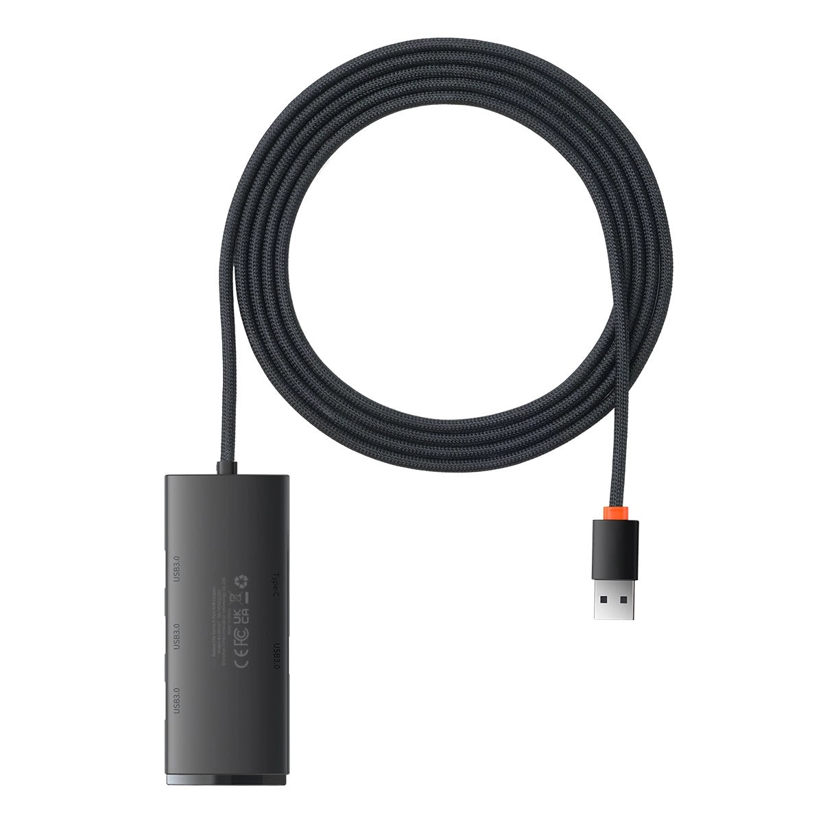 Baseus Lite Series HUB 4-Port (USB-A to 4xUSB-A 3.0) 2m black (WKQX030201)_1