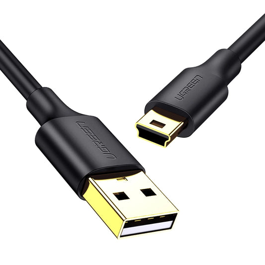 Ugreen 5 pin gold-plated USB cable - mini USB 0.25m black (US132)_0