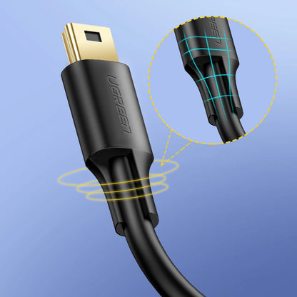 Ugreen 5 pin gold-plated USB cable - mini USB 0.25m black (US132)_12