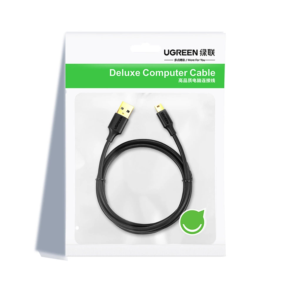 Ugreen 5 pin gold-plated USB cable - mini USB 0.25m black (US132)_4