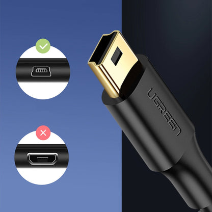 Ugreen 5 pin gold-plated USB cable - mini USB 0.25m black (US132)_11