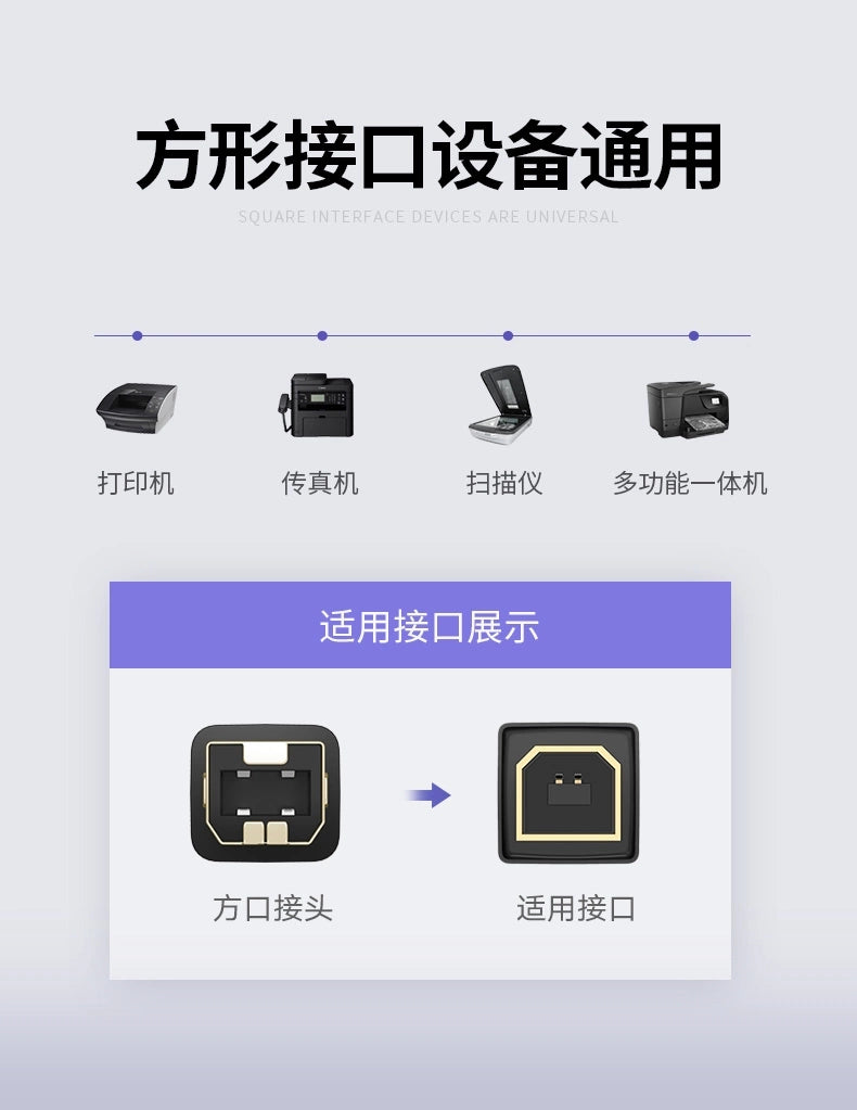Ugreen USB Type B Printer Cable (Male) - USB 2.0 (Male) 480 Mbps 1 m Black (US135 20846)_5