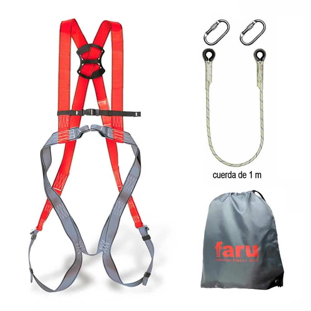 ArnÃªs p30 f, corda c170 de 1 m, dois mosquetÃµes c176 e bolsa para arnÃªs c166._0