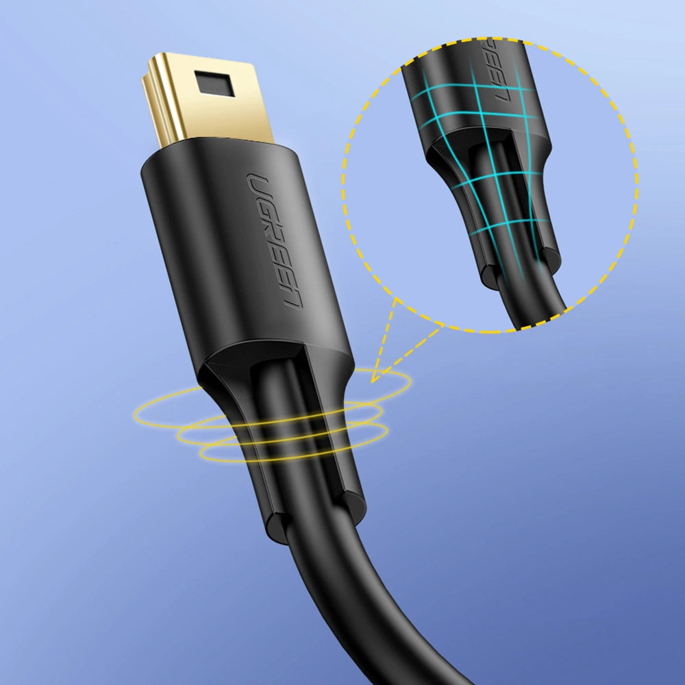 Ugreen 5 pin gold-plated USB cable - mini USB 0.5m black (US132)_18