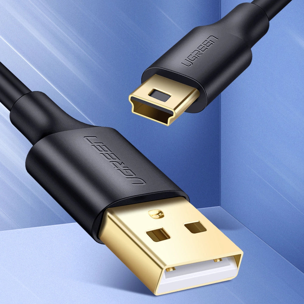 Ugreen 5 pin gold-plated USB cable - mini USB 0.5m black (US132)_1