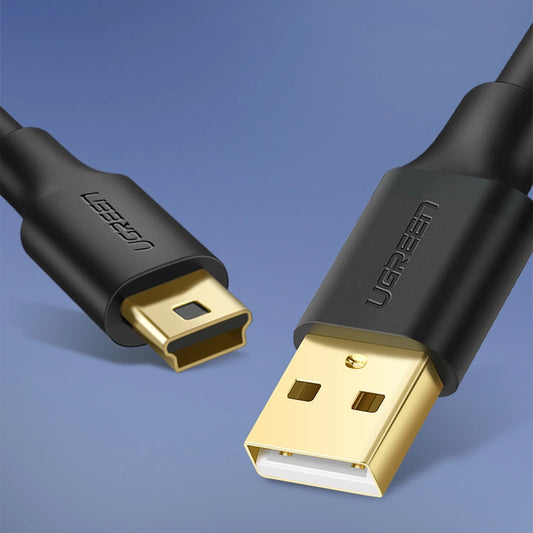 Ugreen 5 pin gold-plated USB cable - mini USB 0.5m black (US132)_0