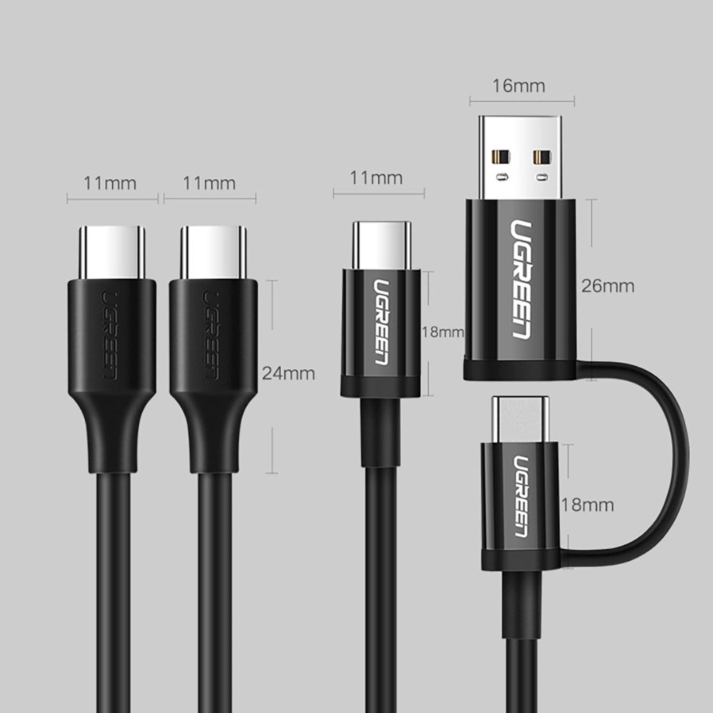 Ugreen US286 USB-C - USB-C PD QC 3A 480Mb/s 1m cable - black_16