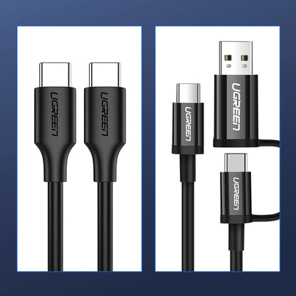 Ugreen US286 USB-C - USB-C PD QC 3A 480Mb/s 1m cable - black_9