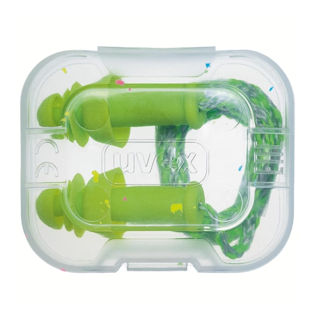Protetores auriculares reutilizÃ¡veis uvex whisper+ com cordÃ£o, caixa, 50 pares_0