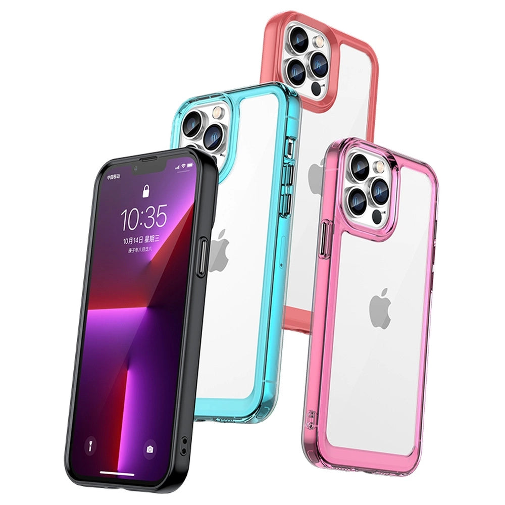 Outer Space Case for iPhone 12 Pro Max hard cover with gel frame blue_4