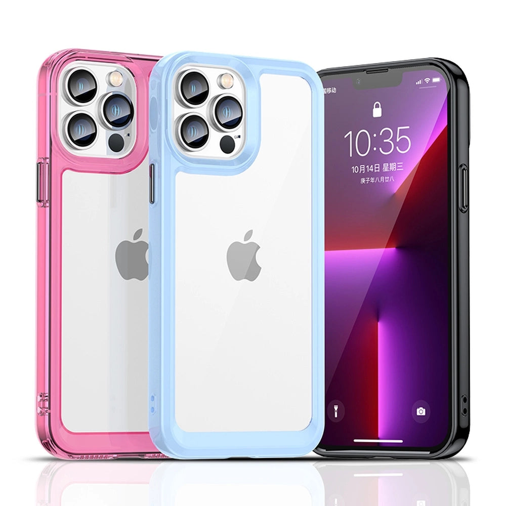 Outer Space Case for iPhone 12 Pro Max hard cover with gel frame blue_8