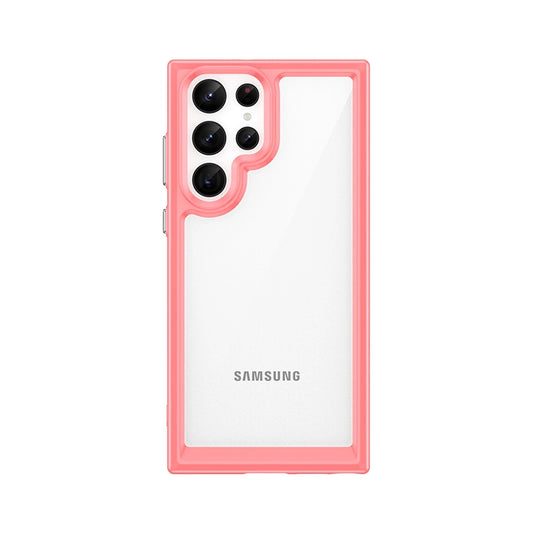Outer Space Case Case for Samsung Galaxy S22 Ultra Hard Cover with Gel Frame Red_0
