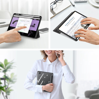 Dux Ducis Toby Armored Flip Smart Case for Oppo Pad with Stylus Holder Black_3