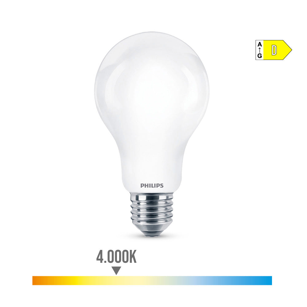 LÃ¢mpada standard led e27 13w 2000lm 4000k luz dia Ã¸7x12,1cm. philips_0