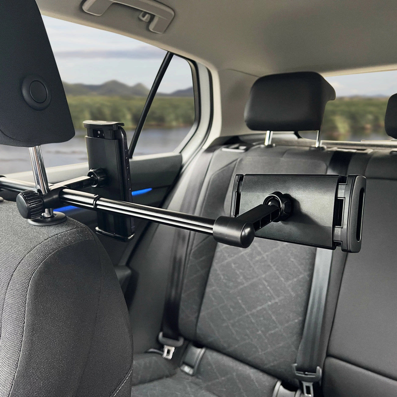 Wozinsky dual car phone holder for headrest black (WTHBK1)_7