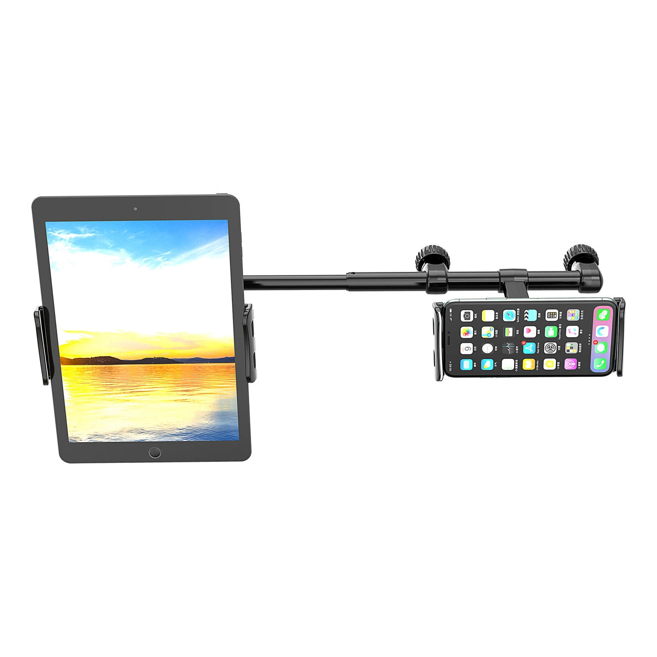 Wozinsky dual car phone holder for headrest black (WTHBK1)_2