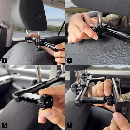 Wozinsky dual car phone holder for headrest black (WTHBK1)_8