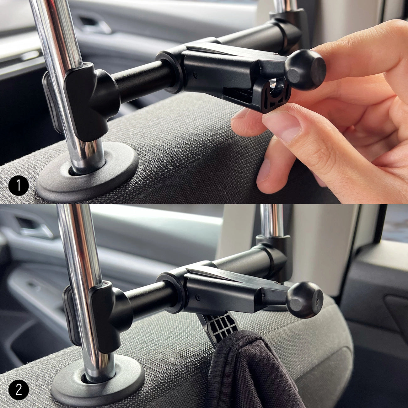 Wozinsky car headrest holder with hanger black (WTHBK2)_8