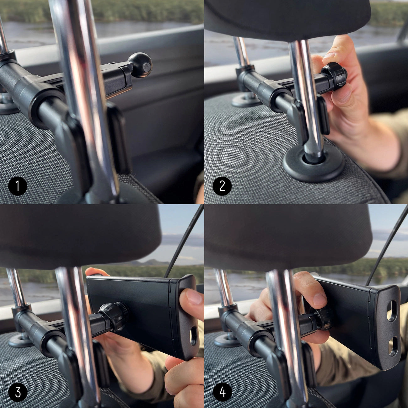 Wozinsky car headrest holder with hanger black (WTHBK2)_7