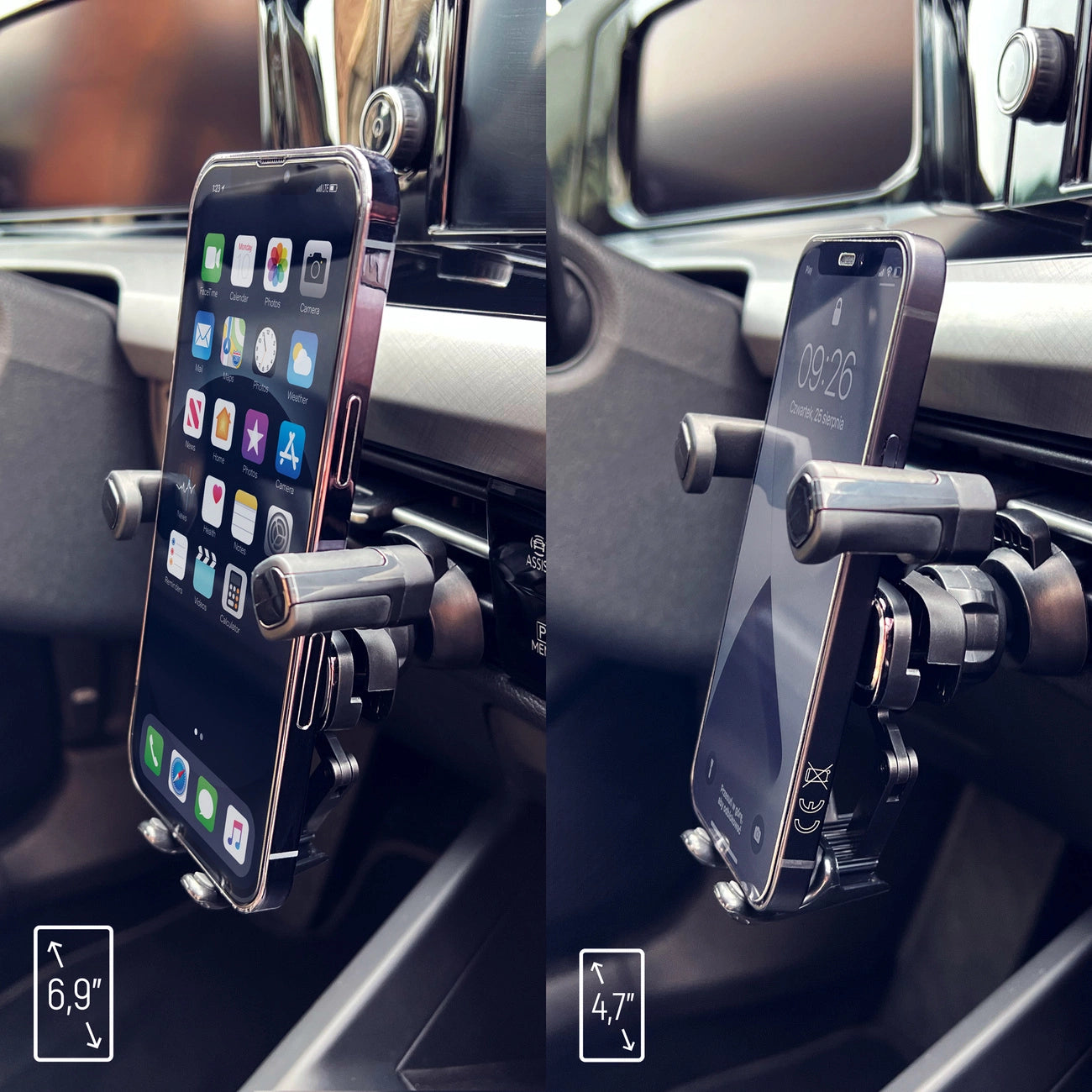 Wozinsky Gravity Car Phone Holder Black (WCHBK7)_11