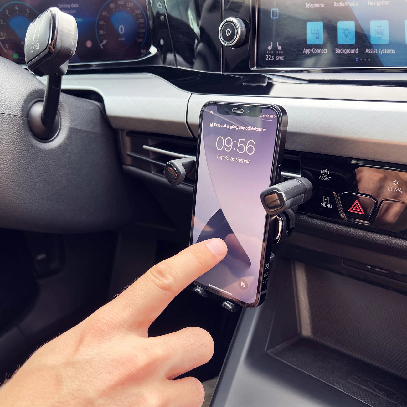 Wozinsky Gravity Car Phone Holder Black (WCHBK7)_12