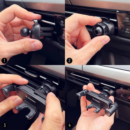 Wozinsky Gravity Car Phone Holder Black (WCHBK7)_14