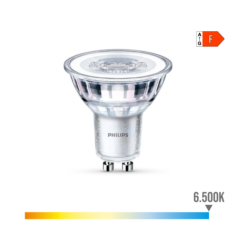 LÃ¢mpada gu10 led 4,6w 390lm 6500k luz fria Ã¸5x5,4cm philips_0