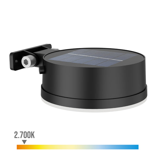 Aplique solar redondo, ip 44 1,5w, 200im 2700k, luz quente, medidas: 11,2x4,6x14,1cm. philips_0