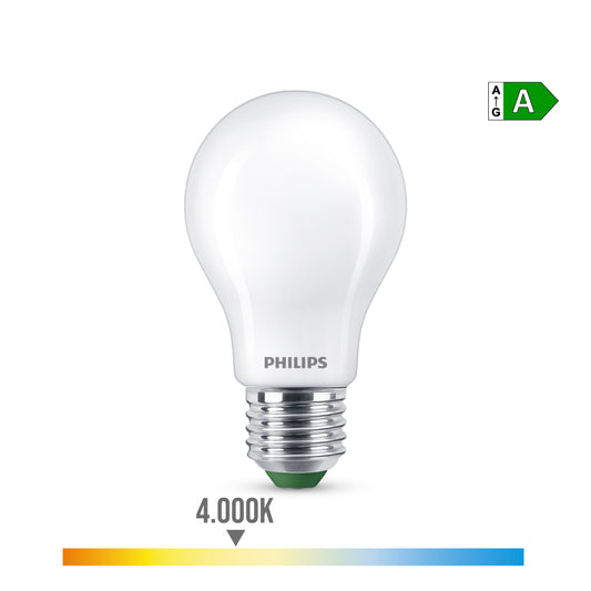 LÃ¢mpada ultra efficient led classic 7,3w 1535im e27 4000k, Ã¸6x10,4cm, philips_0