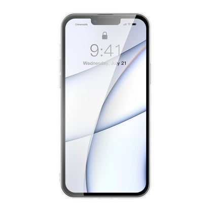 Baseus Frosted Glass Case Cover for iPhone 13 Pro Max Hard Cover with Gel Frame Transparent (ARWS000802)_7