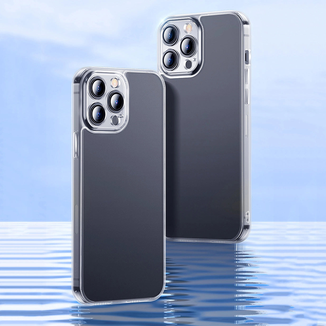 Baseus Frosted Glass Case Cover for iPhone 13 Pro Max Hard Cover with Gel Frame black (ARWS001101)_10