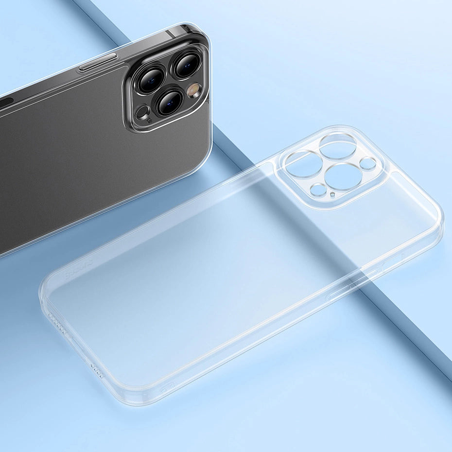 Baseus Frosted Glass Case Cover for iPhone 13 Pro Max Hard Cover with Gel Frame black (ARWS001101)_18