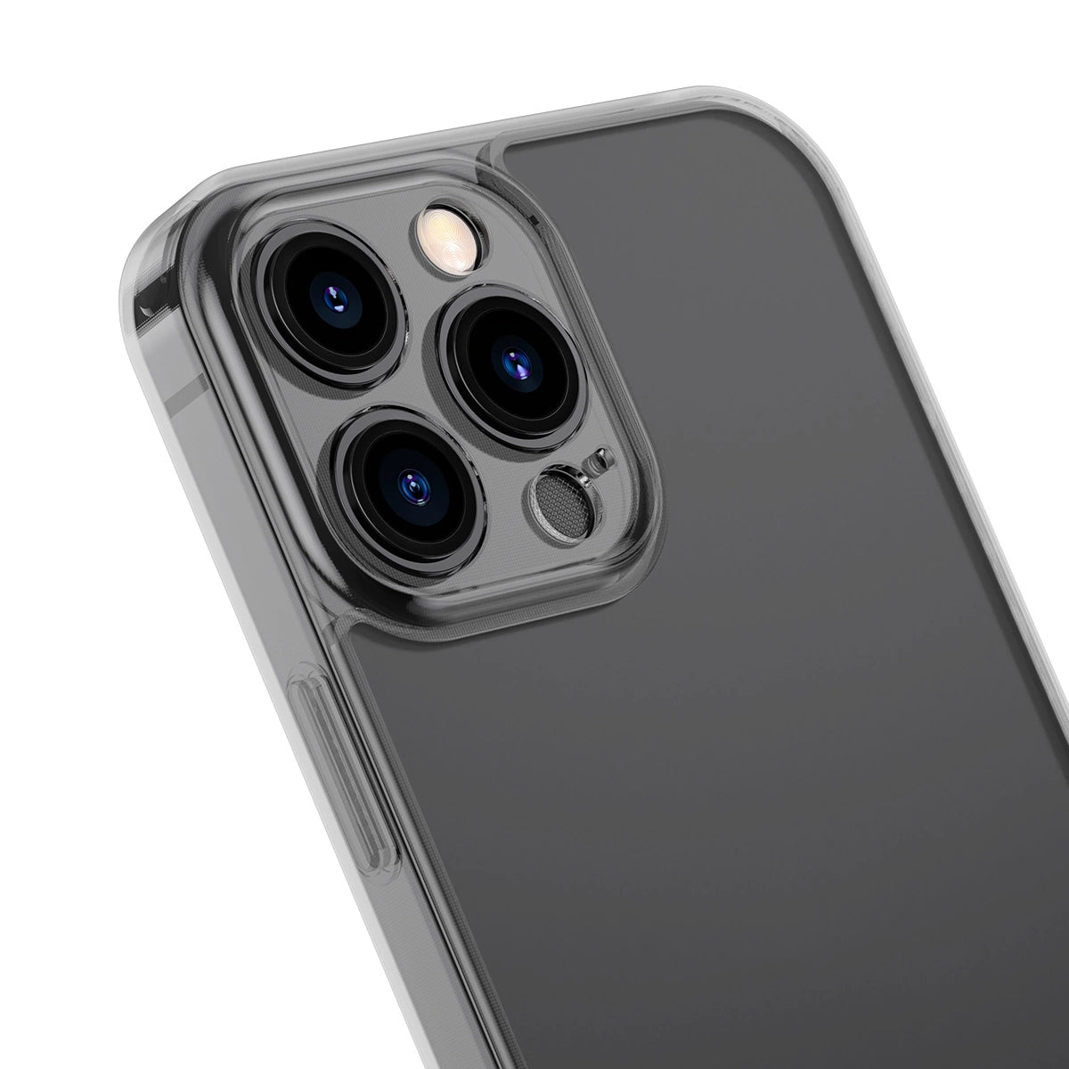 Baseus Frosted Glass Case Cover for iPhone 13 Pro Max Hard Cover with Gel Frame black (ARWS001101)_5