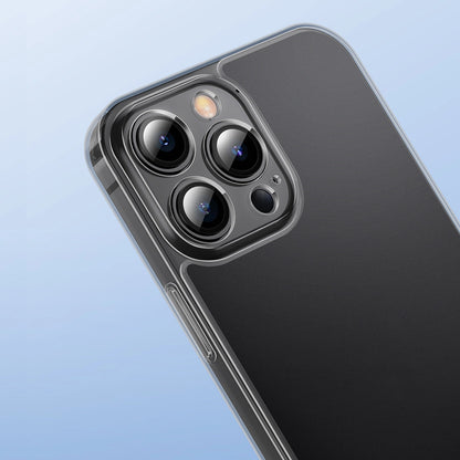 Baseus Frosted Glass Case Cover for iPhone 13 Pro Max Hard Cover with Gel Frame black (ARWS001101)_9