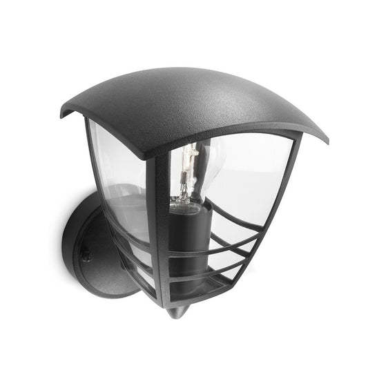 Candeeiro de parede exterior 1x60w preto mod. creek philips_0