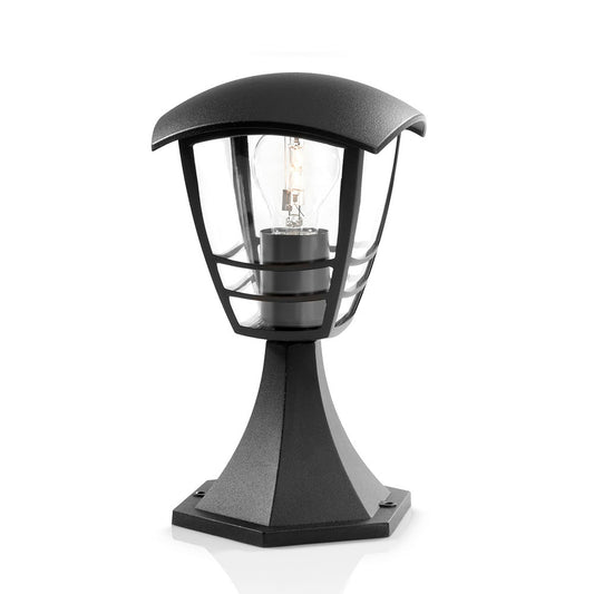 Candeeiro sobremuro exterior 1x60w preto mod. creek philips_0