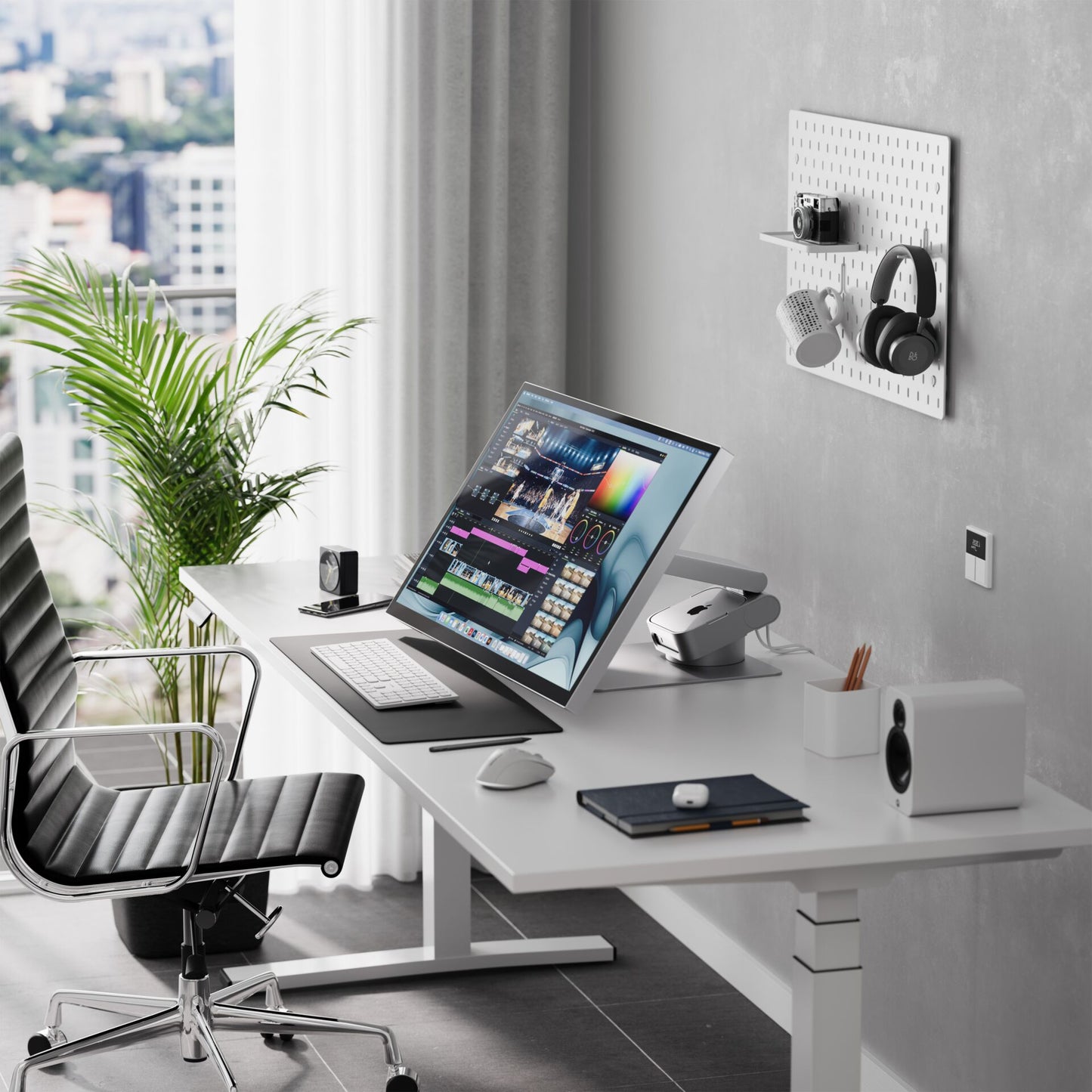 Suporte Monitor Alogic ASPEKT Omni Fold Mac Mini 32” Prata