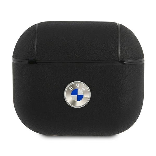 BMW BMA3SSLBK AirPods 3 cover czarny/black Geniune Leather Silver Logo_0