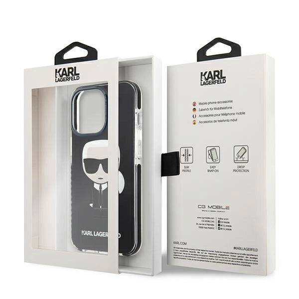 Karl Lagerfeld KLHCP13LTPEIKK iPhone 13 Pro / 13 6,1" hardcase czarny/black Iconik Karl_7