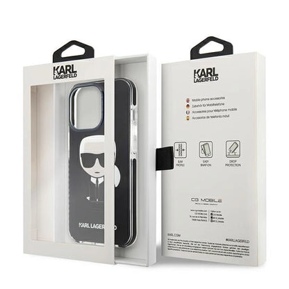 Karl Lagerfeld KLHCP13LTPEIKK iPhone 13 Pro / 13 6,1" hardcase czarny/black Iconik Karl_7