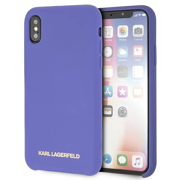 Karl Lagerfeld Silicone iPhone X/Xs Case - Purple_0