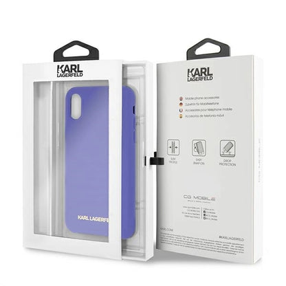 Karl Lagerfeld Silicone iPhone X/Xs Case - Purple_6
