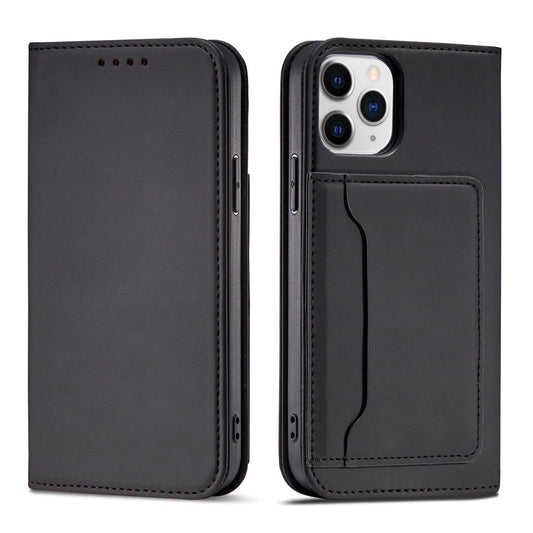Magnet Card Case for iPhone 12 cover card wallet card stand black_0