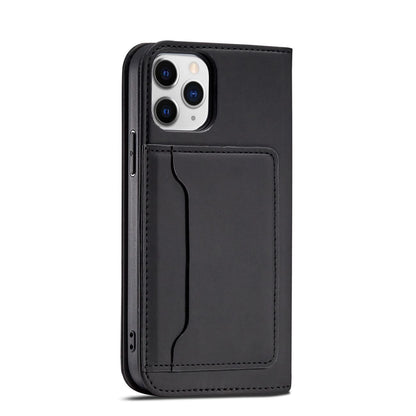 Magnet Card Case for iPhone 12 cover card wallet card stand black_8
