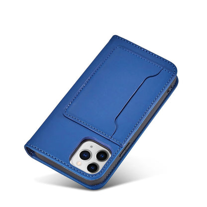 Magnet Card Case for iPhone 12 Pro cover card wallet card stand blue_12